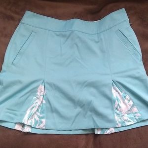 Blue Tropical Skort